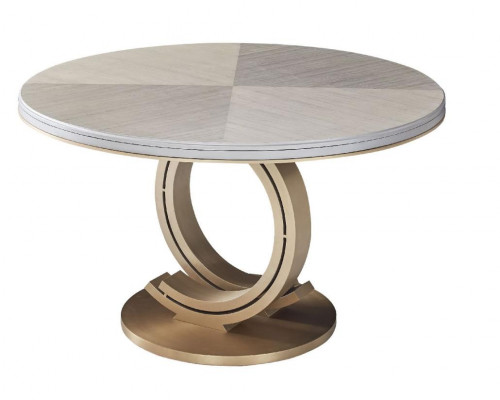 Designer esstisch luxus esszimmer tische polster holz Edelstahl tisch Rund
