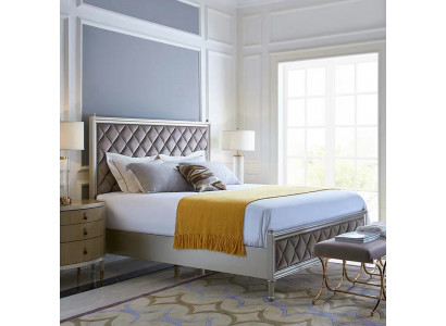 Klassisch Designer Bett Schlafzimmer Textil Leder Polster Italienische Möbel