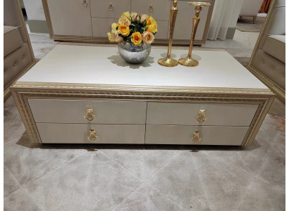 Klassischer Couchtisch Holz Tisch geschnitzt Luxus Design Italienische Möbel Neu