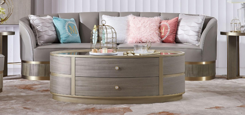 Moderner Couchtisch Tisch Sofa Design Tische Deko Holz Wohnzimmer Beistell