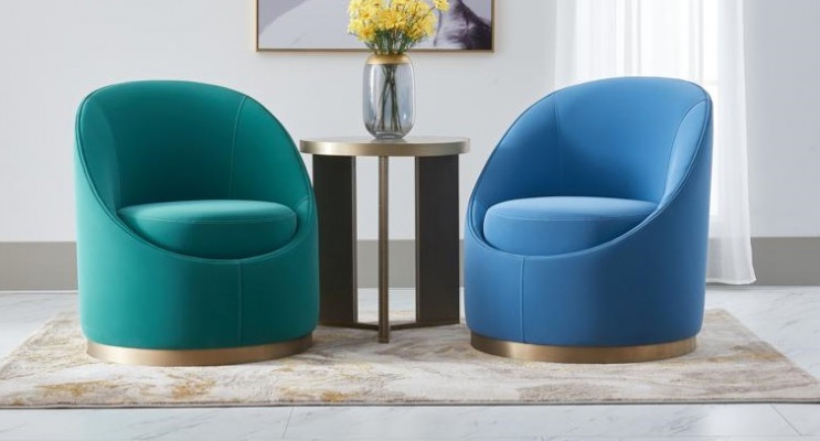 Turkis Wohnzimmer Design Sessel Einsitzer Polster Möbel Lounge Club