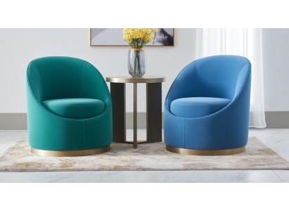 Turkis Wohnzimmer Design Sessel Einsitzer Polster Möbel Lounge Club