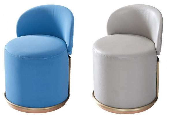 Hocker Design Polster Fußhocker Ottomane Sitz Leder Chaise Lounge Pufa