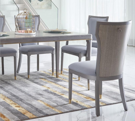 Luxus Design Polster Stuhl Stühle Büro Sitz Office Esszimmer Holz Möbel