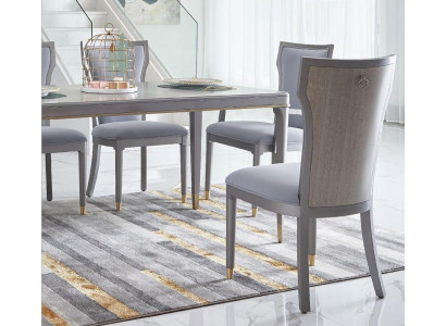 Luxus Design Polster Stuhl Stühle Büro Sitz Office Esszimmer Holz Möbel