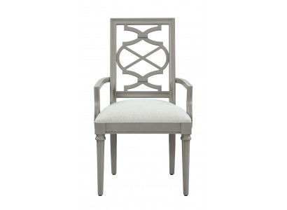 Luxus Design Stuhl mit Armlehnen Echtes Textil Möbel Einsitzer Holz