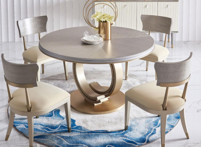 Esszimmer Esszimmerstuhl Sessel Textil Holz Möbel Polster Stühle Lehnstuhl