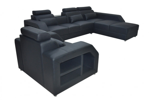 Leder Eck Sofa Garnitur Sofas Couchen Polster Wohnlandschaft Sessel Ecke