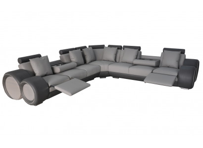 Ecke Leder Modern XXL Couch Wohnlandschaft Ledersofa Sofa L-form A1163 III