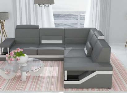 Ledersofa Eckcouch Sofa Couch Poster Eckgarnitur Sofas Stoff Leder Garnitur Neu