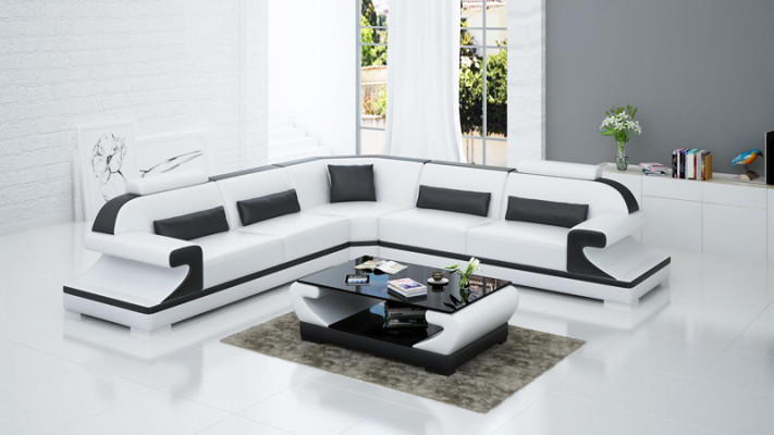 Ledersofa Couch Wohnlandschaft Modern Eck Ecksofa Sofa Design Garnitur