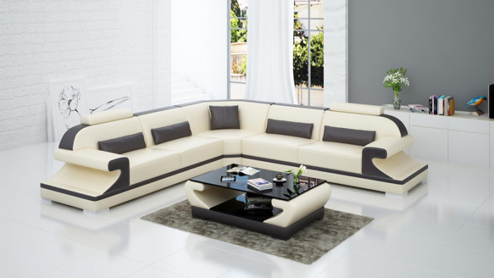 Ledersofa Couch Wohnlandschaft Modern Eck Ecksofa Sofa Design Garnitur