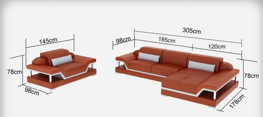 Design Ledersofa Sofa Couch Polster Eck Wohnlandschaft Garnitur Sofas Neu G8004F