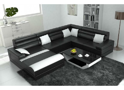 Ecksofa mit USB Wohnlandschaft XXL Big Couch Polster Garnitur Eck Couchen UForm