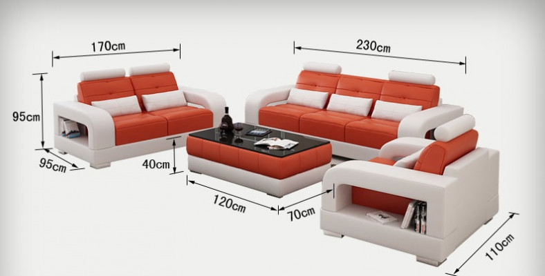 Ledersofa Couch Sofagarnitur 3+2+1 Sitzer Garnitur Design Modern Sofa