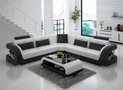 Ledersofa Sofa Couch Wohnlandschaft Modern Eck Ecksofa Design Garnitur