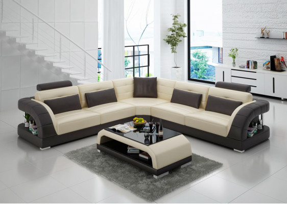 Ledersofa Sofa Couch Wohnlandschaft Modern Eck Ecksofa Design Garnitur