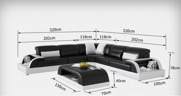 Ledersofa Couch Wohnlandschaft Ecksofa Eck Garnitur Design Modern Sofa USB Weiß