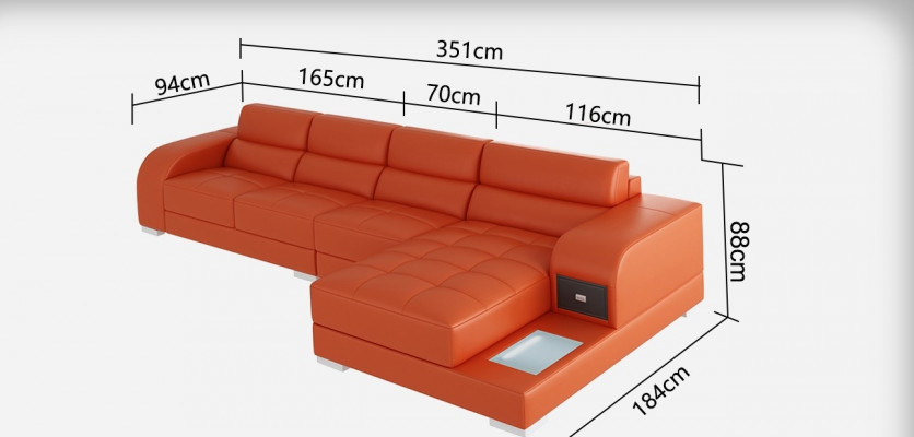 Stilvolles Design Das Schwarze L-förmige Sofa für Raffinesse und Komfort
