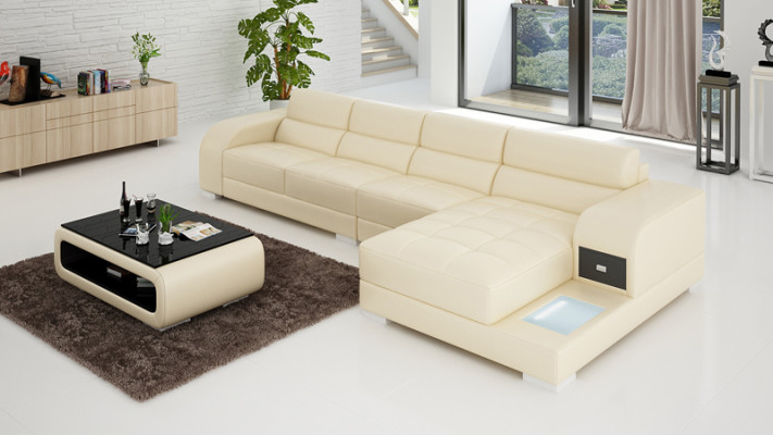 Stilvolles Design Das Schwarze L-förmige Sofa für Raffinesse und Komfort