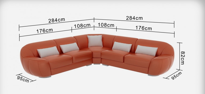 Ledersofa Couch Wohnlandschaft Ecksofa Eck Garnitur Modern Sofa USB Maßfertigung