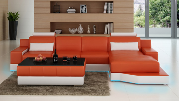 Elegantes Schwarzes Designer-Ecksofa in L-Form für stilvolle Wohnräume