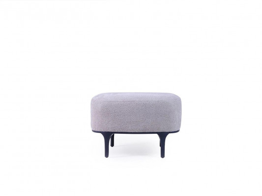 Designer Modern Grau Hocker Wohnzimmer Polster Textil Polstermöbel