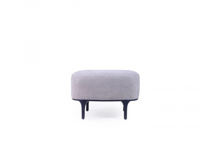Designer Modern Grau Hocker Wohnzimmer Polster Textil Polstermöbel