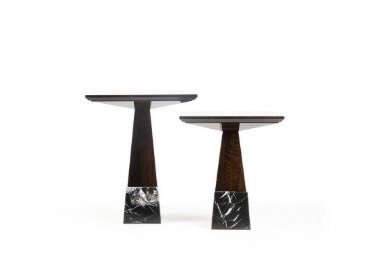 Braun 2x Beisteltisch Wohnzimmer Set Komplett Kaffeetisch Couchtisch