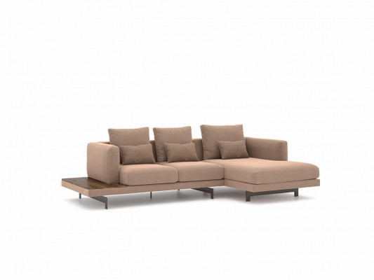 Polstermöbel Ecksofa L-Form Beige Designer Möbel Eck Garnitur Wohnzimmer
