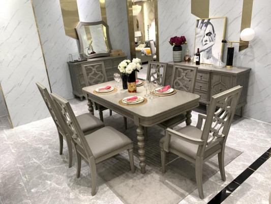 Esszimmer Garnitur Tisch Stuhl Hocker Essgarnitur Stühle Set 6tlg Antik Stil Neu