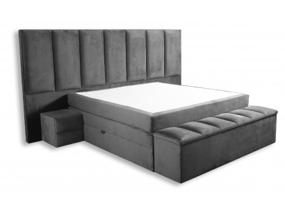 Boxspring Hotel Matratze Schlafzimmer Textil Design Bett Doppel Betten