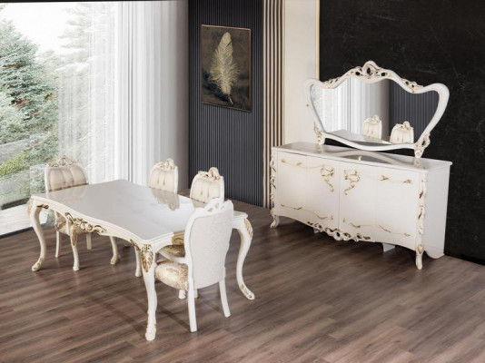 Anrichte Spiegel Garnitur Ess Barock Kommoden Holz Kommode Holz Schrank Neu
