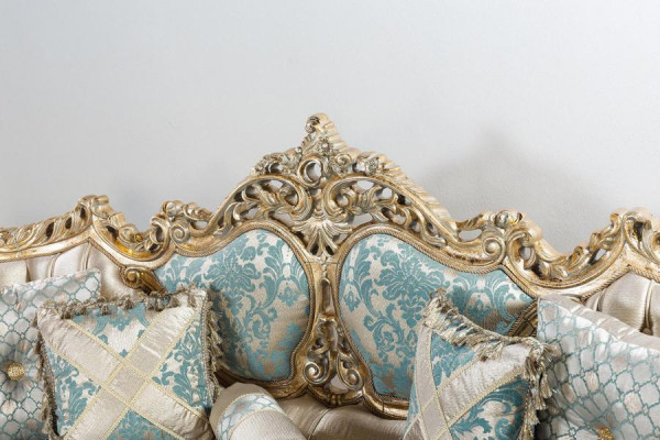 Sofagarnitur 3+3+1+1 Sitzer Couchtisch Sofa Sessel Sofas Stoff Luxus Set 5tlg