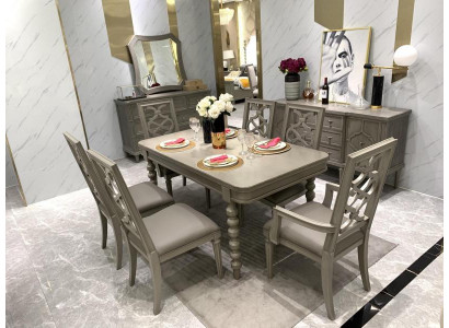 Garnitur Holz Möbel Sets Essgruppe Esszimmer Garnitur 6x Stuhl Set Stühle Neu