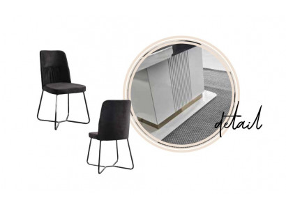 Designer Ess Zimmer Stuhl Set Metall Sessel 1 Stühl Lounge Club Hotel Möbel