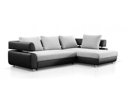 Ecksofa Wohnlandschaft + Bettfunktion Sofa Ecksofa Couch Ecke Polster Garnitur