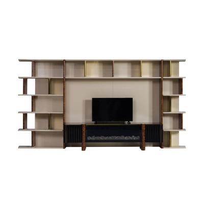 Wohnwände tv Wand Holz Modern Stil Regal Wohnzimmer Möbel Schrank rtv Ständer