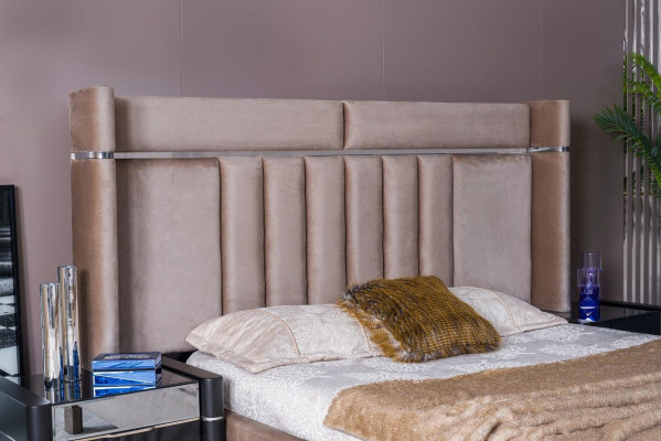 Schlafzimmer Set Komplett Bett + 2x Nachttische + Kleiderschrank 4tlg.