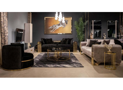 Sofagarnitur 3+3+1 Sitzer Sessel Garnitur Modern Relax Einsitzer Möbel Couchen