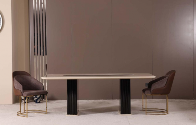 Esszimmer Set Luxus 4x Stühle+Esstisch Essgruppe Garnitur Lehnstühle Modern