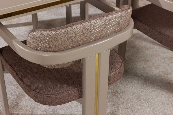 Esszimmer Set 4x Stühle Esstisch Set Esszimmer Designer Holz Stühle Garnitur Neu