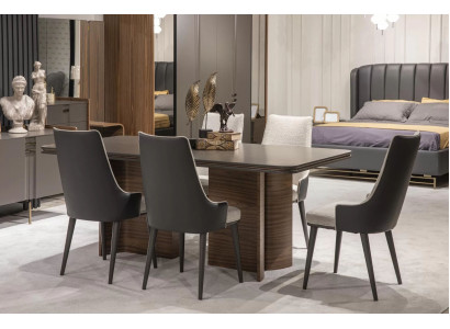 Esszimmer Set Luxus 6x Stühle Esstisch Essgruppe Garnitur Lehnstühle Modern