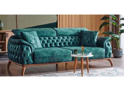 Luxus Chesterfield 3 Sitzer Designer Sofa Couch Polster Couchen Textil Neu