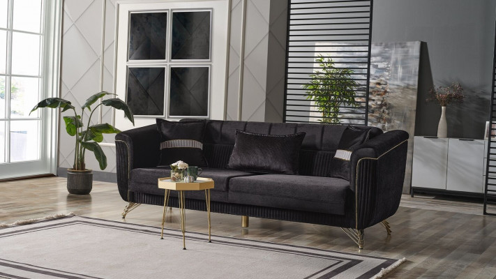 Edles Dreisitzer Sofa Modernen 3 Sitzer Stilvolle Sofa 228cm Braun Möbel