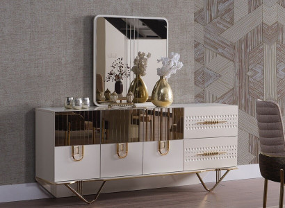 Anrichte Schrank Hochglanz Möbel Holz Luxus Kommode Sideboard