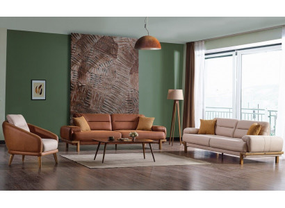 Sofagarnitur 3+3+1 Sitzer Möbel Luxus Set Sofagarnitur Modern Set 3tlg