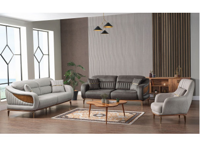 Sofagarnitur 3+3+1 Sitzer Modern Relax Sessel Modern Stil 3tlg Luxus Wohnzimmer Neu
