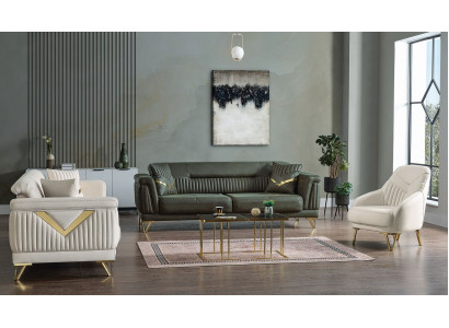 Design Modernes Wohnzimmer Set Sofagarnitur 3+3+1 Wohnzimmer Möbelset
