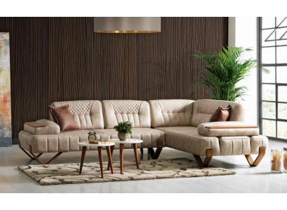 Ecksofa Wohnlandschaft Farbe Beige L-Form Sofa Neu Wohnzimmer Ecksofa Luxus Neu